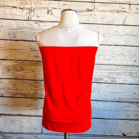 Jones NY Orange Sleeveless Gold Blouse - Picture 3 of 4